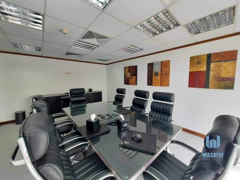 FULLY FURNISHED OFFICE ON SHEIKH ZAYED ROAD WITH ROAD VIEW. .