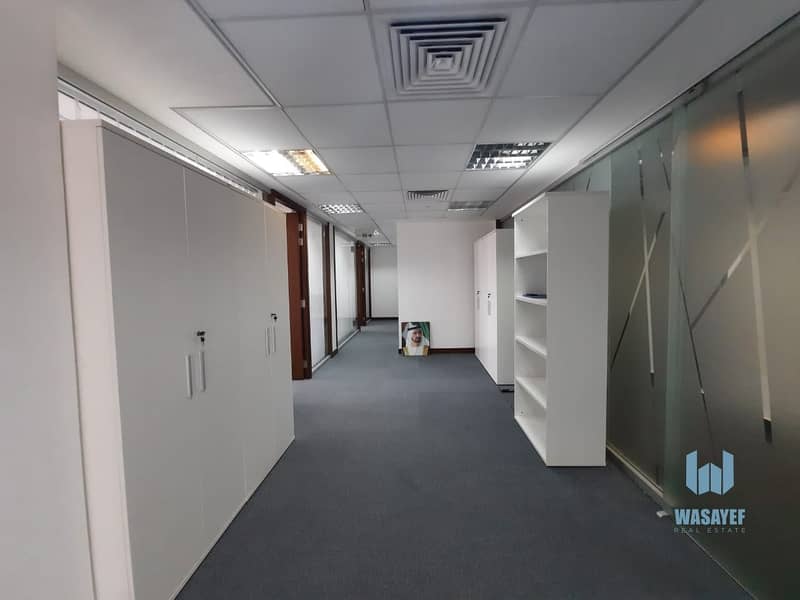 7 FULLY FURNISHED OFFICE ON SHEIKH ZAYED ROAD WITH ROAD VIEW. .