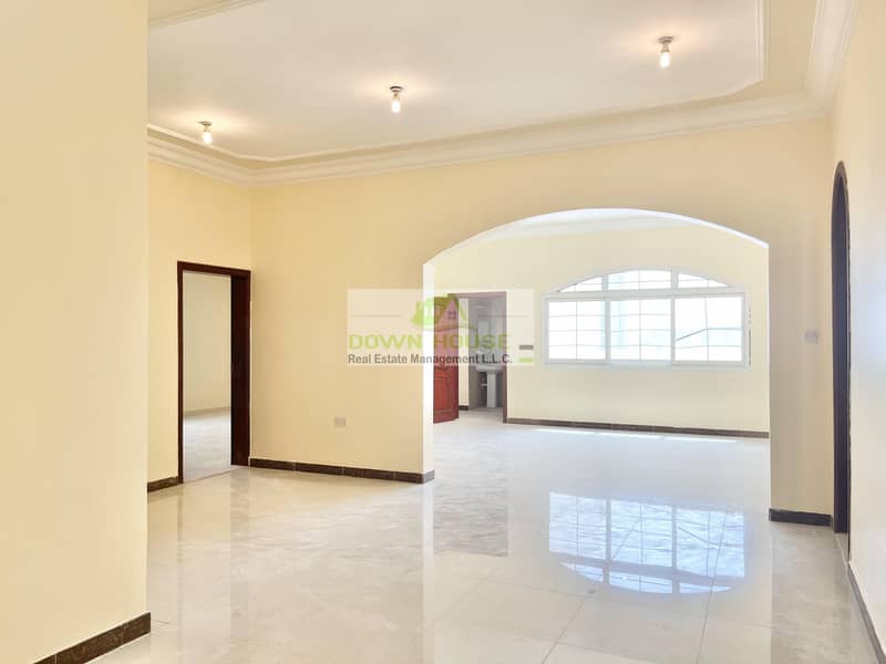 2 H: Hurry four bedroom hall apartment in mohamed bin zayed city
