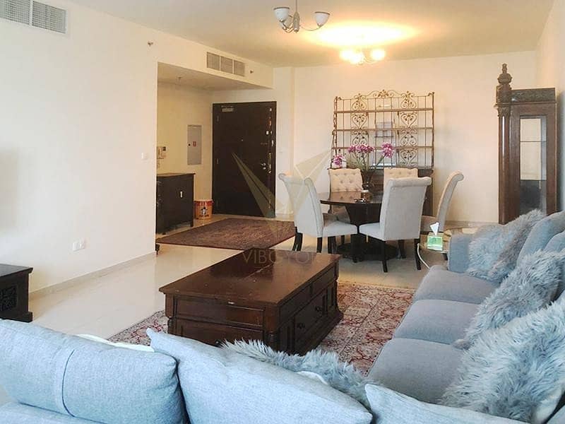 Furnished 2BR+Maids| Chiller Free | Near Metro
