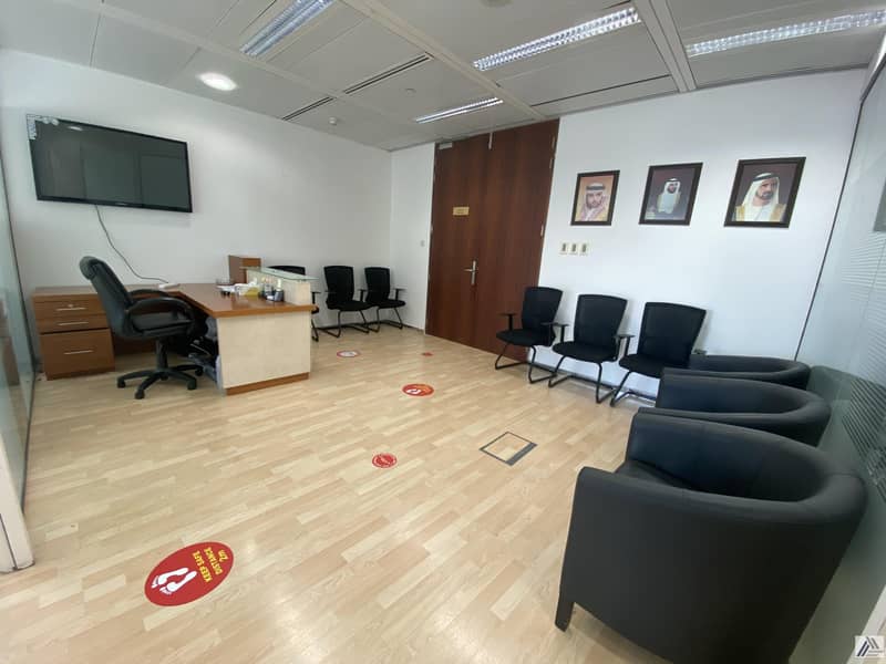5 Independent fully furnished Serviced Executive office with reception | meeting room_Linked with burjuman Mall and metro