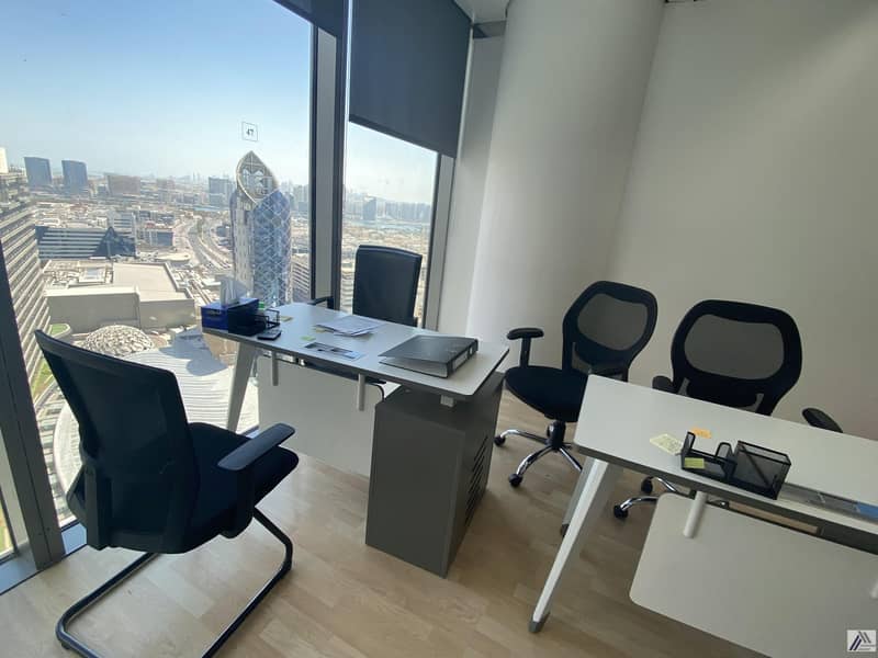 8 Independent fully furnished Serviced Executive office with reception | meeting room_Linked with burjuman Mall and metro