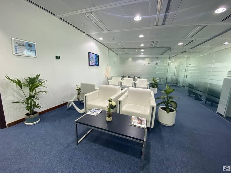 9 Independent fully furnished Serviced Executive office with reception | meeting room_Linked with burjuman Mall and metro
