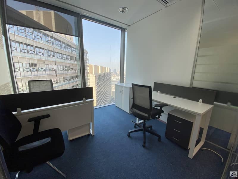 15 Independent fully furnished Serviced Executive office with reception | meeting room_Linked with burjuman Mall and metro