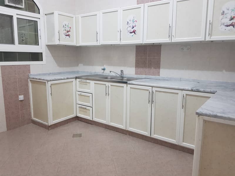 GROUND FLOOR EXCLUSIVE 3 BEDROOMS HALL APARTMENT IN VILLA JUST 60K AT KHALIFA B CITY.