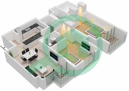 Amna - 2 Bedroom Apartment Type/unit B/5 FLOOR 42 Floor plan