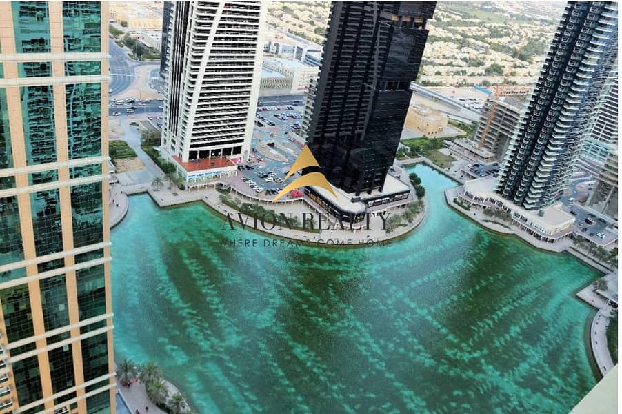 Full Lake facing stunning 1BR | Massive Balcony | High Floor - JLT