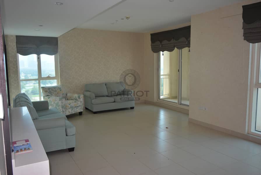 2 Gorgeous Partially Furnished Two Bedrooms Apartment With Two Balconies | Pool View |Golf View  | Low Floor |Open Kitchen