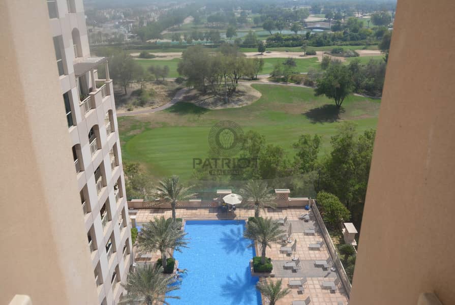 13 Gorgeous Partially Furnished Two Bedrooms Apartment With Two Balconies | Pool View |Golf View  | Low Floor |Open Kitchen
