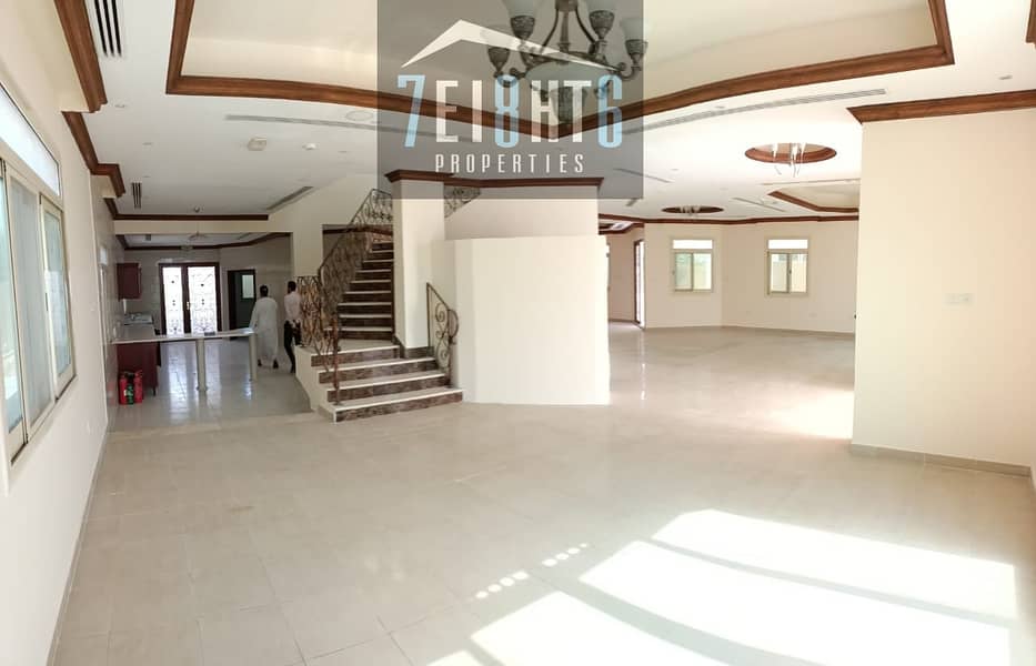 4 Outstanding property:  4 b/r good quality independent villa + maids room + large garden for rent in Umm Al Sheif