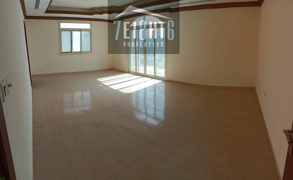 5 Outstanding property:  4 b/r good quality independent villa + maids room + large garden for rent in Umm Al Sheif