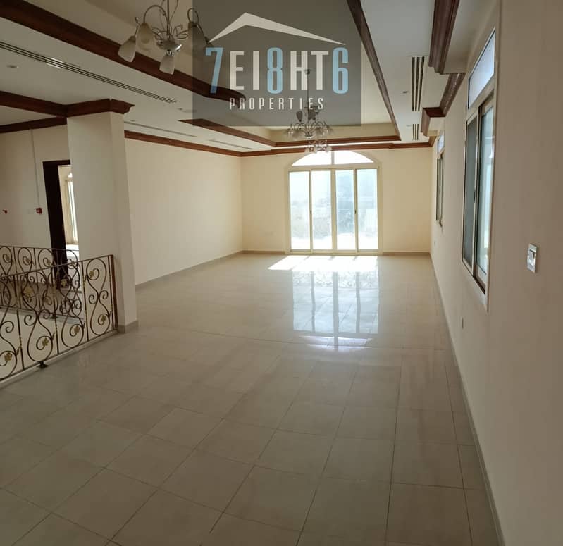 8 Outstanding property:  4 b/r good quality independent villa + maids room + large garden for rent in Umm Al Sheif