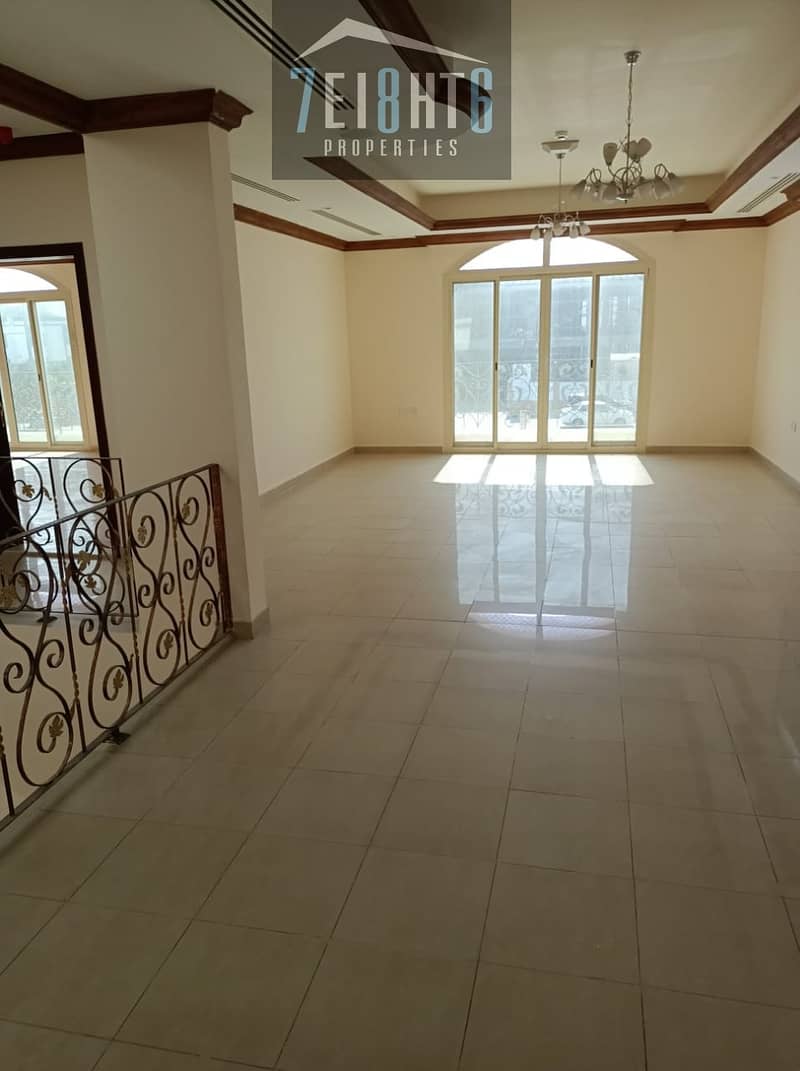 9 Outstanding property:  4 b/r good quality independent villa + maids room + large garden for rent in Umm Al Sheif