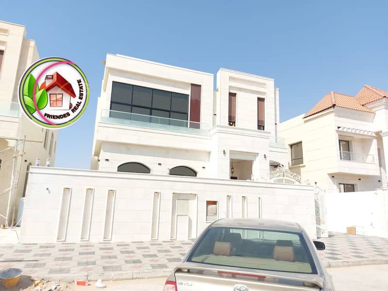 Own a villa in the finest and best new location in the emirate of Ajman, the Aley area, on a neighboring street, free ownership for life