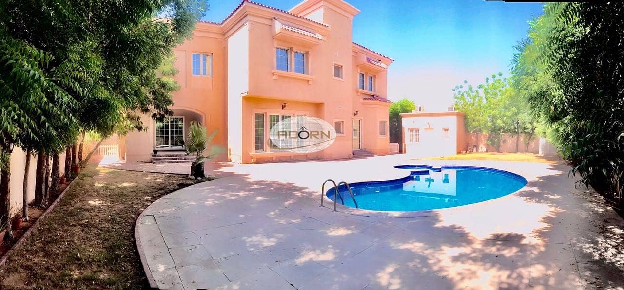 2 Spacious 5 bedroom plus maid independent villa with private pool in and garden in Al Qouze