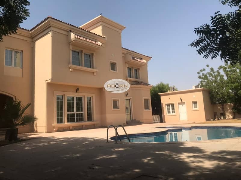 6 Spacious 5 bedroom plus maid independent villa with private pool in and garden in Al Qouze