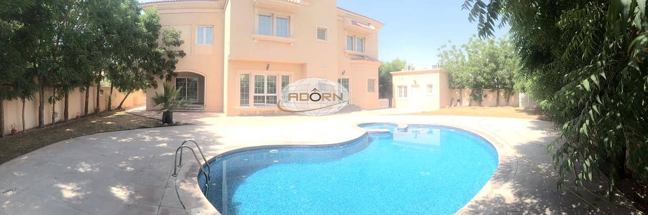 16 Spacious 5 bedroom plus maid independent villa with private pool in and garden in Al Qouze