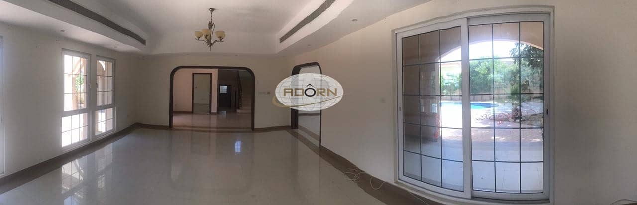 28 Spacious 5 bedroom plus maid independent villa with private pool in and garden in Al Qouze