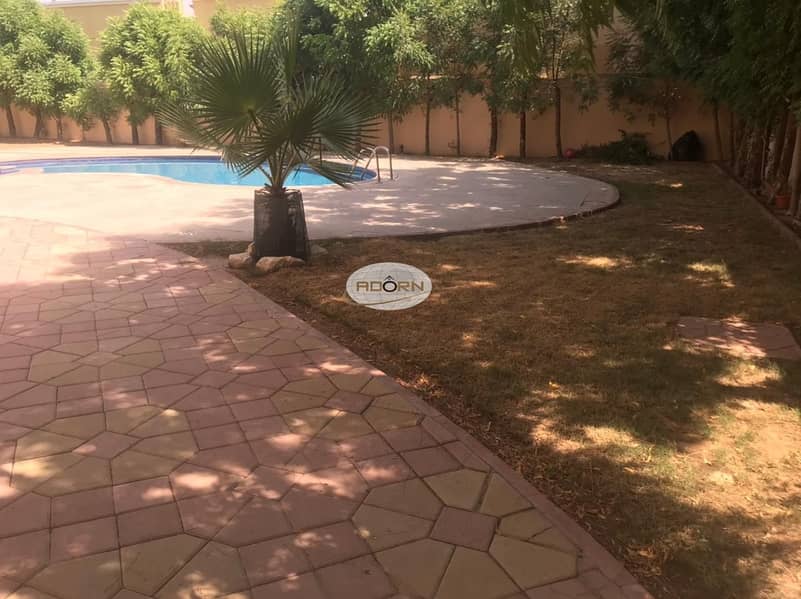 34 Spacious 5 bedroom plus maid independent villa with private pool in and garden in Al Qouze