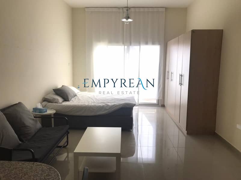 4 ATTRACTIVE PRICE|FURNISHED STUDIO WITH BALCONY | WITH GYM AND POOL
