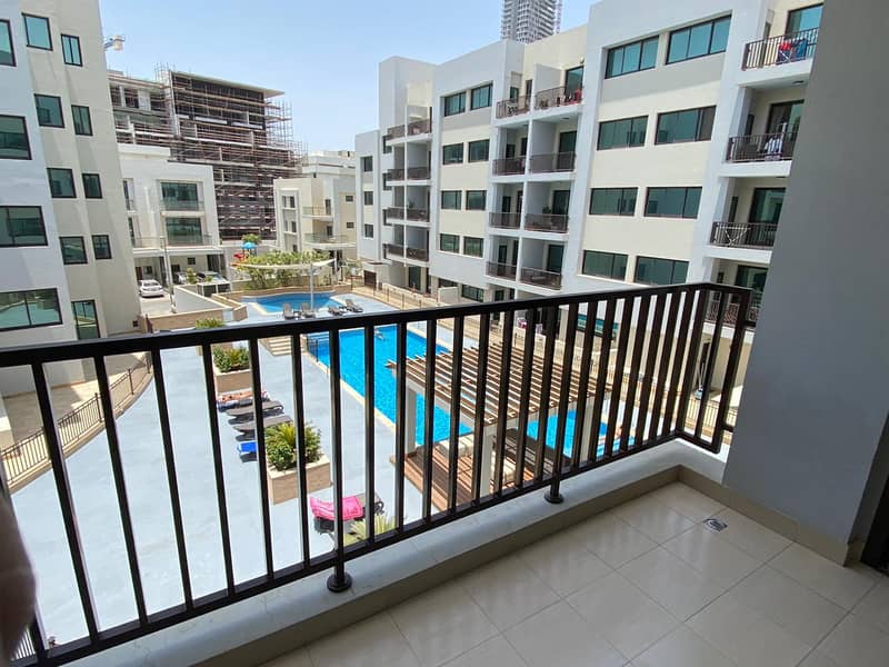 NO COMMISSION (POOL VIEW) SPACIOUS TWO BHK WITH 3 BALCONIES