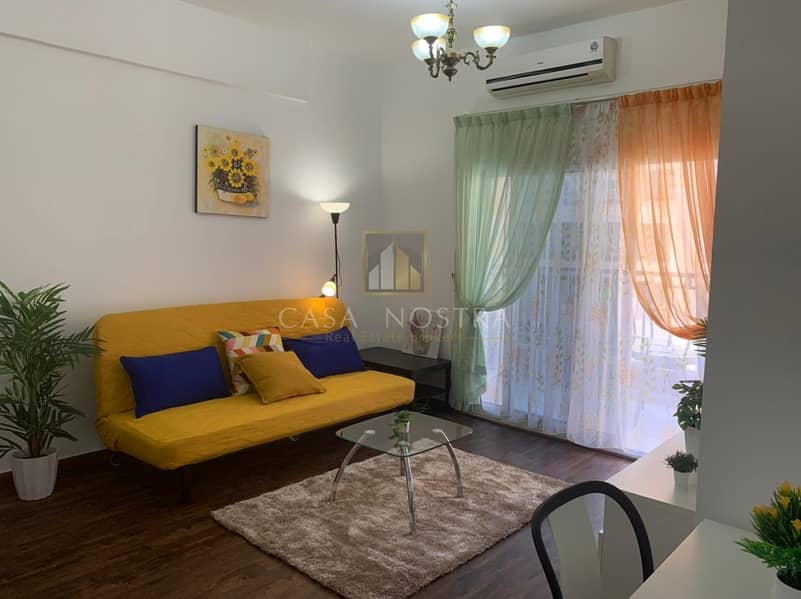 4 Spacious Furnished 1BR with Balcony Closed Kitchen