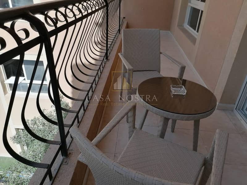 16 Spacious Furnished 1BR with Balcony Closed Kitchen
