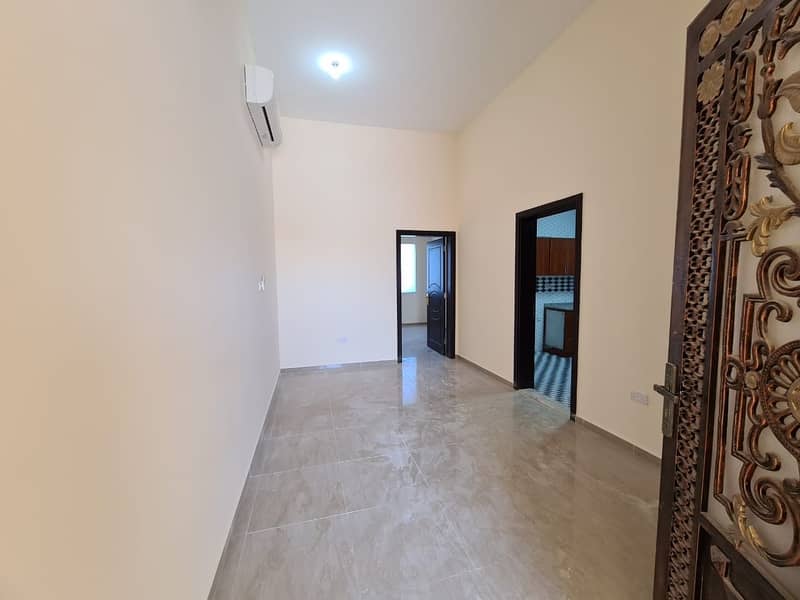 10 Spacious flat 2 bedroom + hall for rent in Shakhbout city good location New Villa