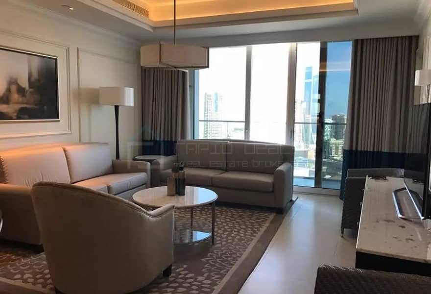 High Floor 1BR with Sea & DIFC view @ Address Blvd