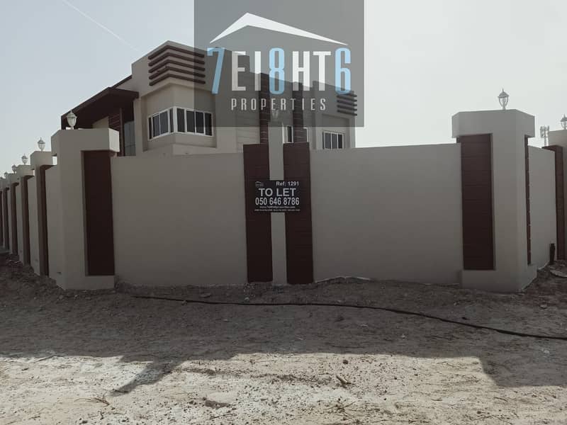 11 Amazing offer: 5 b/r good quality BRAND NEW independent villa + large landscaped garden for rent in Al Warqaa 2