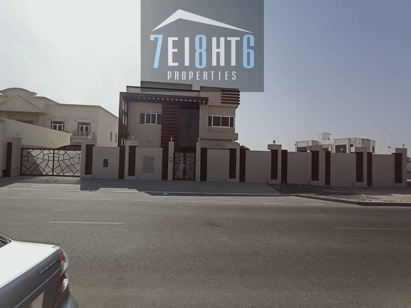 12 Amazing offer: 5 b/r good quality BRAND NEW independent villa + large landscaped garden for rent in Al Warqaa 2