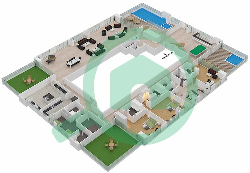 Amna - 7 Bedroom Apartment Type/unit F/1 FLOOR 70-71 Floor plan Lower Floor 70 interactive3D