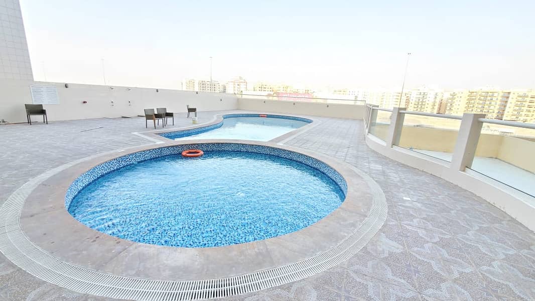 1400 Sq-ft Apartment 1bhk With Very Huge Terrace 2 Months Free Pool gym parking Free Only 40k Nad al Hamar
