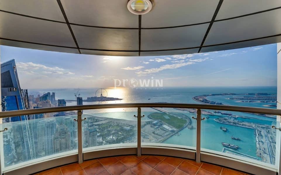 15 Best Sunset View |High Floor | Panoramic Palm & Marina View