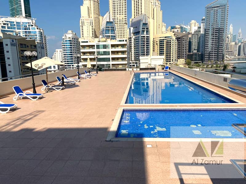 20 Lavish furnished one BR chiller free partial  marina and sea view view