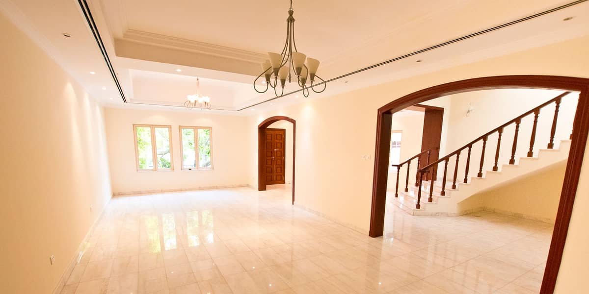 10 Secure warm double story family attached villa with 4 Bedrooms and 1 maid's room in Al Garhoud ideal for a big family