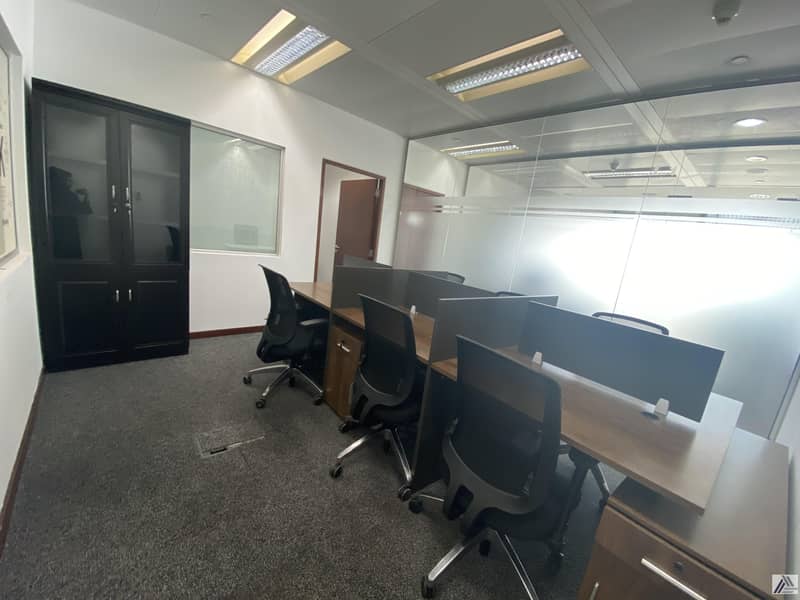3 Serviced Furnish Office Suitable for 7 Staff / with 1 manager room/ Meeting room facility