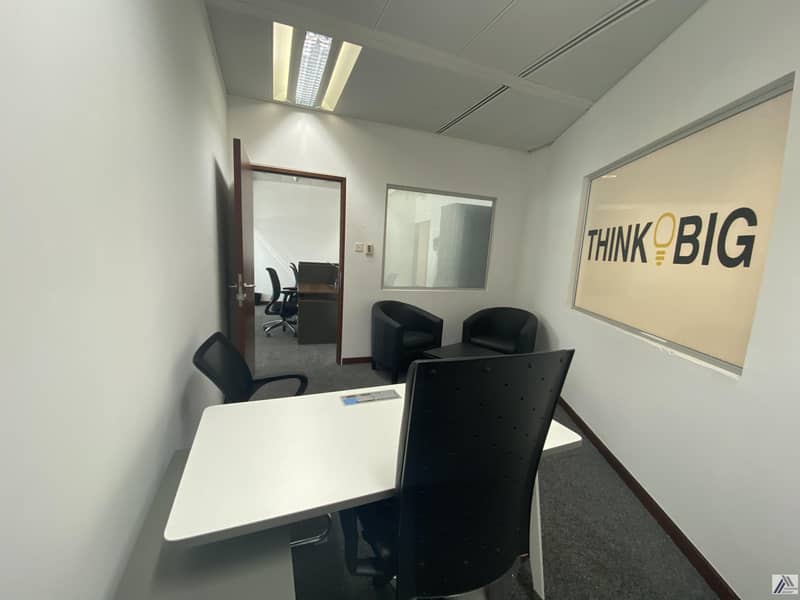 4 Serviced Furnish Office Suitable for 7 Staff / with 1 manager room/ Meeting room facility