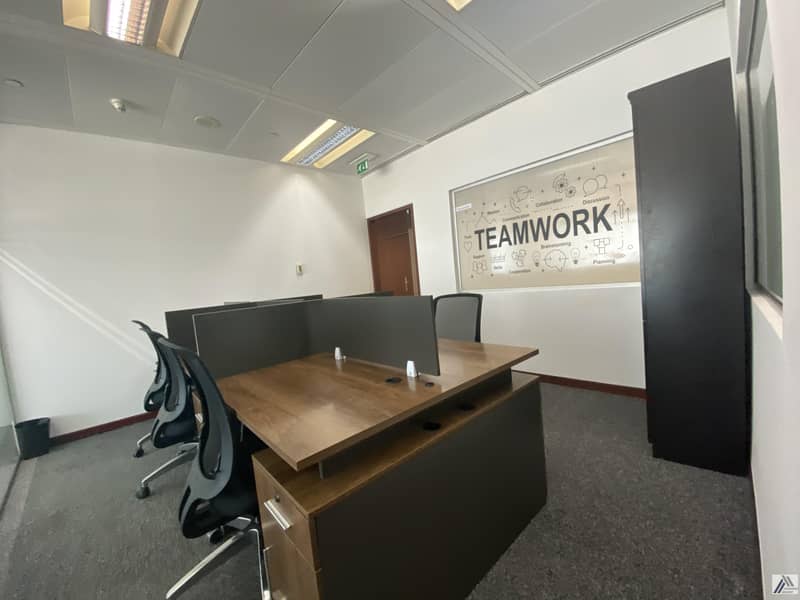2 Serviced Furnish Office Suitable for 7 Staff / with 1 manager room/ Meeting room facility