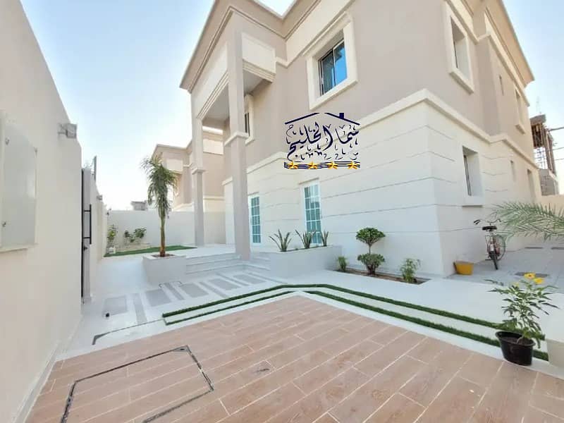 For sale a ground floor villa with high quality finishes, decorations and raw materials from the best villas in Ajman directly on Al-Jar Street