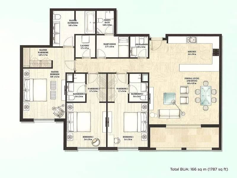 15 3 Beds + Maid | Available Now | Al Andalus