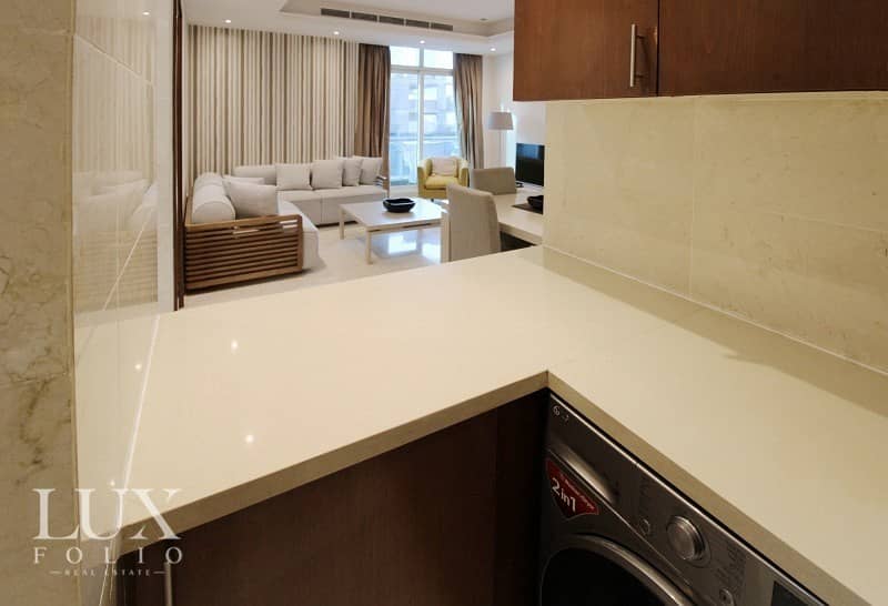 16 Furnished | Spacious 1 Bed | Partial Marina View