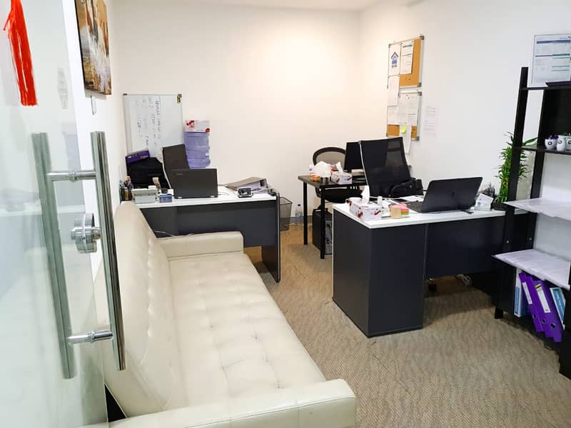 Separate fitted office with, free DEWA, WIFI near to the metro station AED 13,000 /yr Business Direct from the owner!!