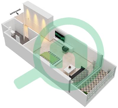 Artesia A - Studio Apartment Unit A09 FLOOR 8,14,20 Floor plan