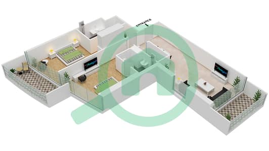Artesia A - Studio Apartment Unit A10  FLOOR 24-26 Floor plan
