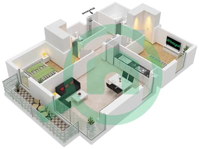 Burj Crown - 2 Bed Apartments Type/Unit A5/4,8,3,9 Floor plan