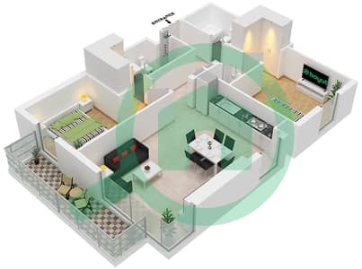 Burj Crown - 2 Bed Apartments Type/Unit A6/4,8,3,9 Floor plan