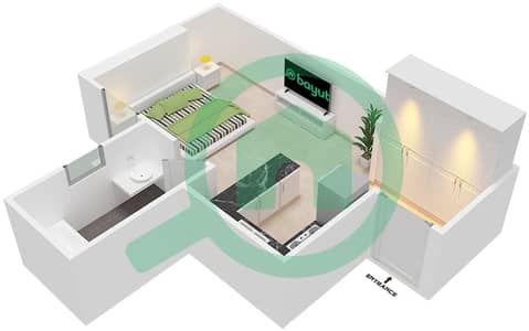 Artistic Heights - Studio Apartment Type/unit G/7 FLOOR 2-16 Floor plan