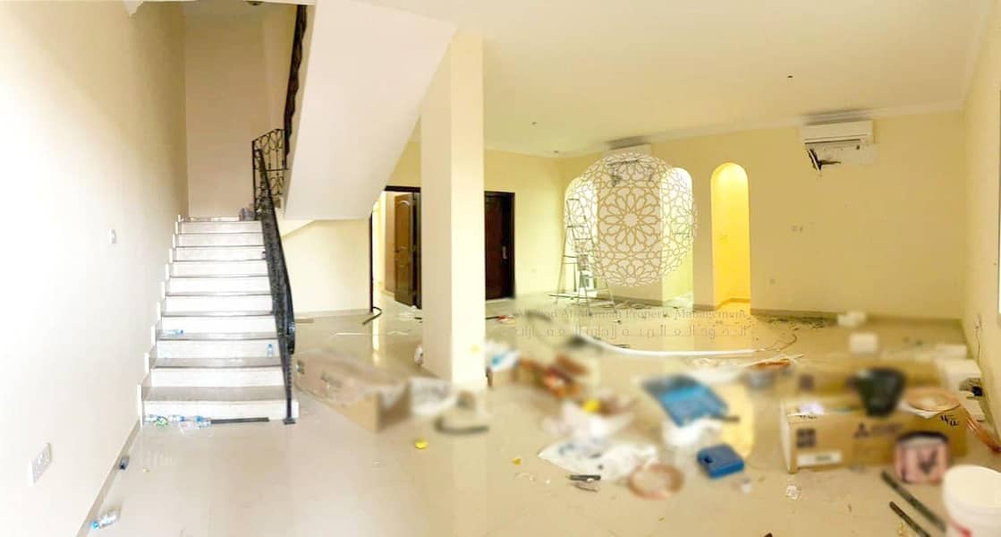 6 NEWLY RENOVATED SEMI INDEPENDENT VILLA WITH 6 MASTER BEDROOM AND 2 KITCHEN FOR RENT IN AL BATHEEN