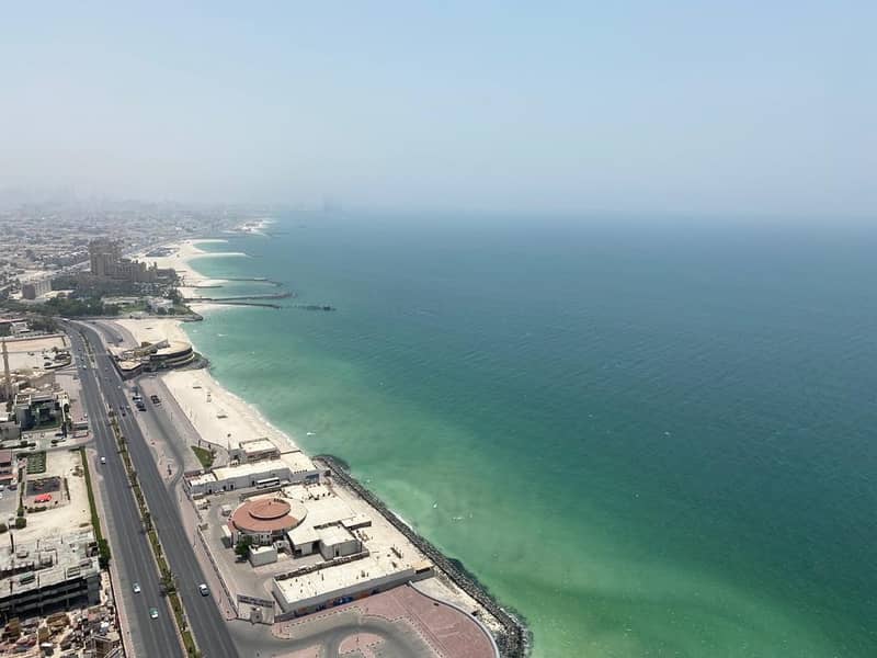 AMAZING OFFER 2BHK OPEN KICHAN FULL SEA VIEW AVAILABLE FOR RENT CORNICHE RESIDENCE TOWERS AJMAN